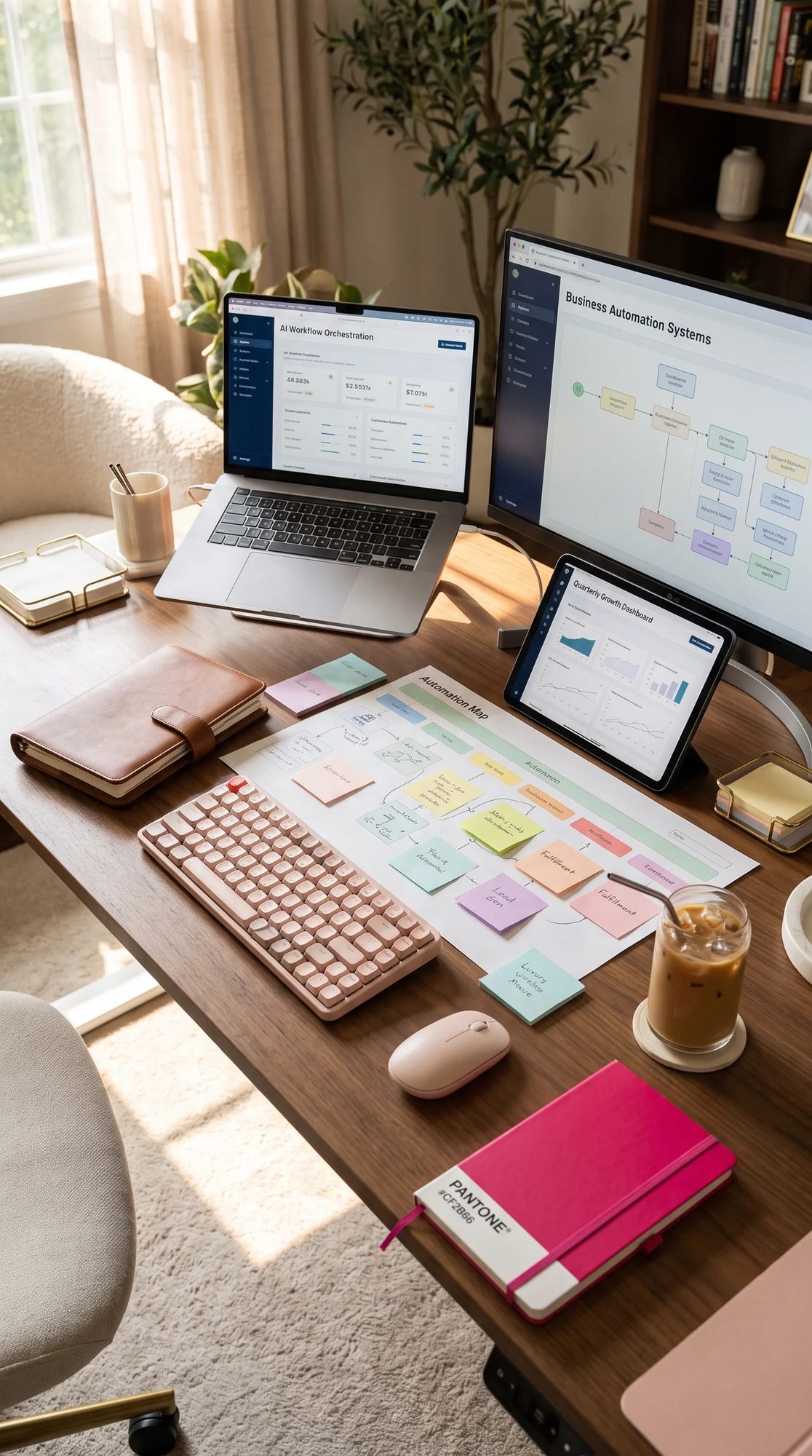A flatlay of a planner and devices — The Digital Income Edit