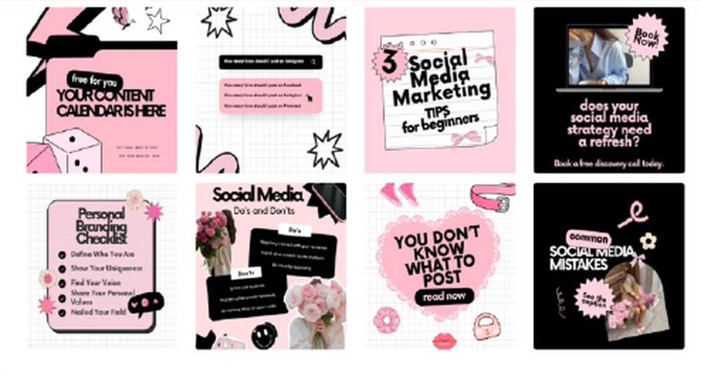 Canva Templates preview from Pretty & Paid PLR Vault