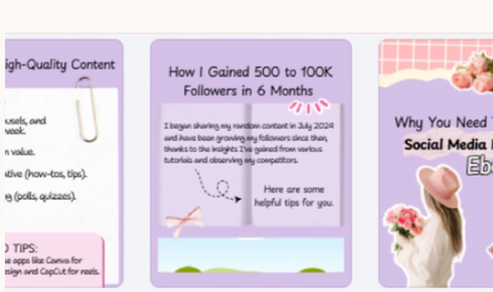 Carousel Posts preview from Pretty & Paid PLR Vault